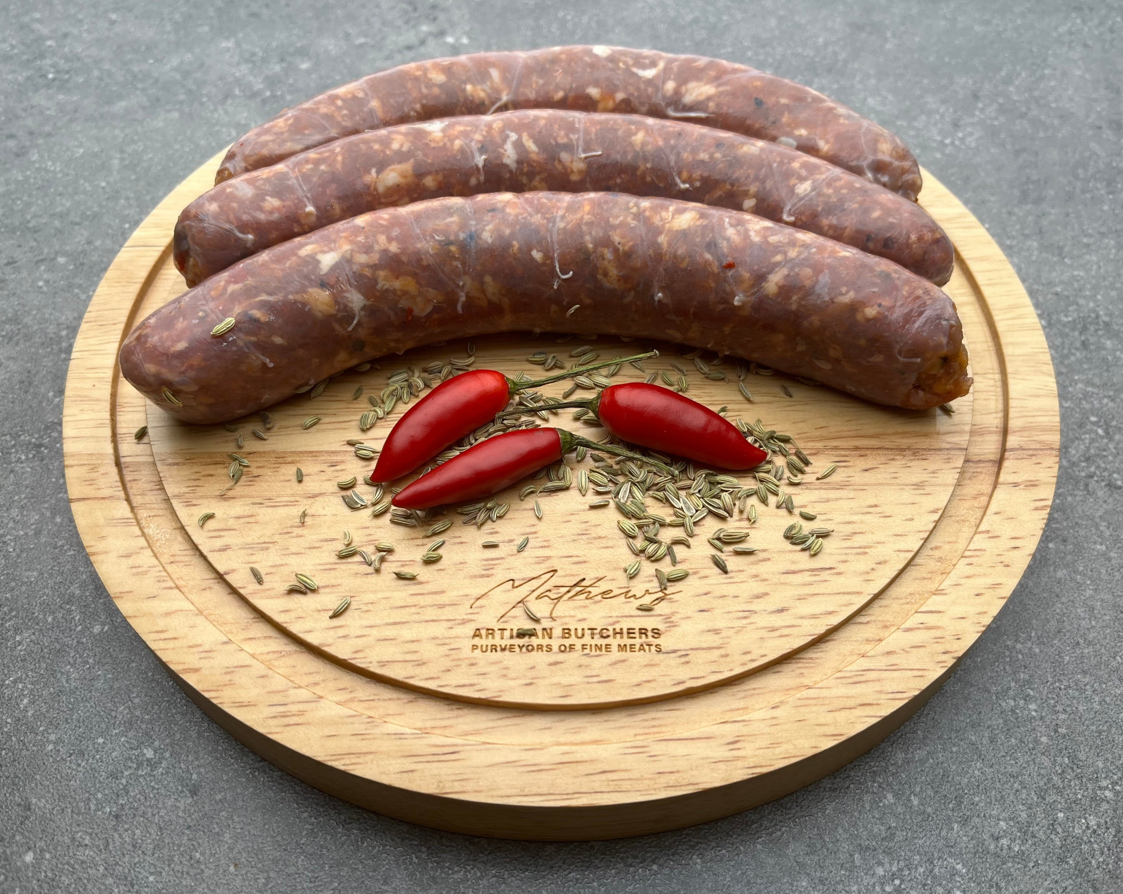 Free Range Calabrese Chilli & Fennel Sausages