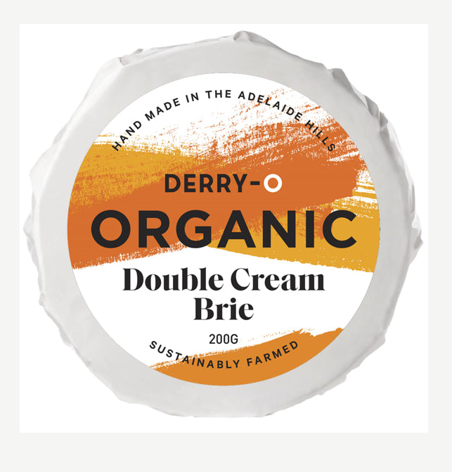 Derry-O Organic Double-Cream Brie.  200g