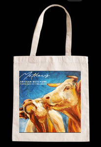 Shopping Bag Kissing Cows