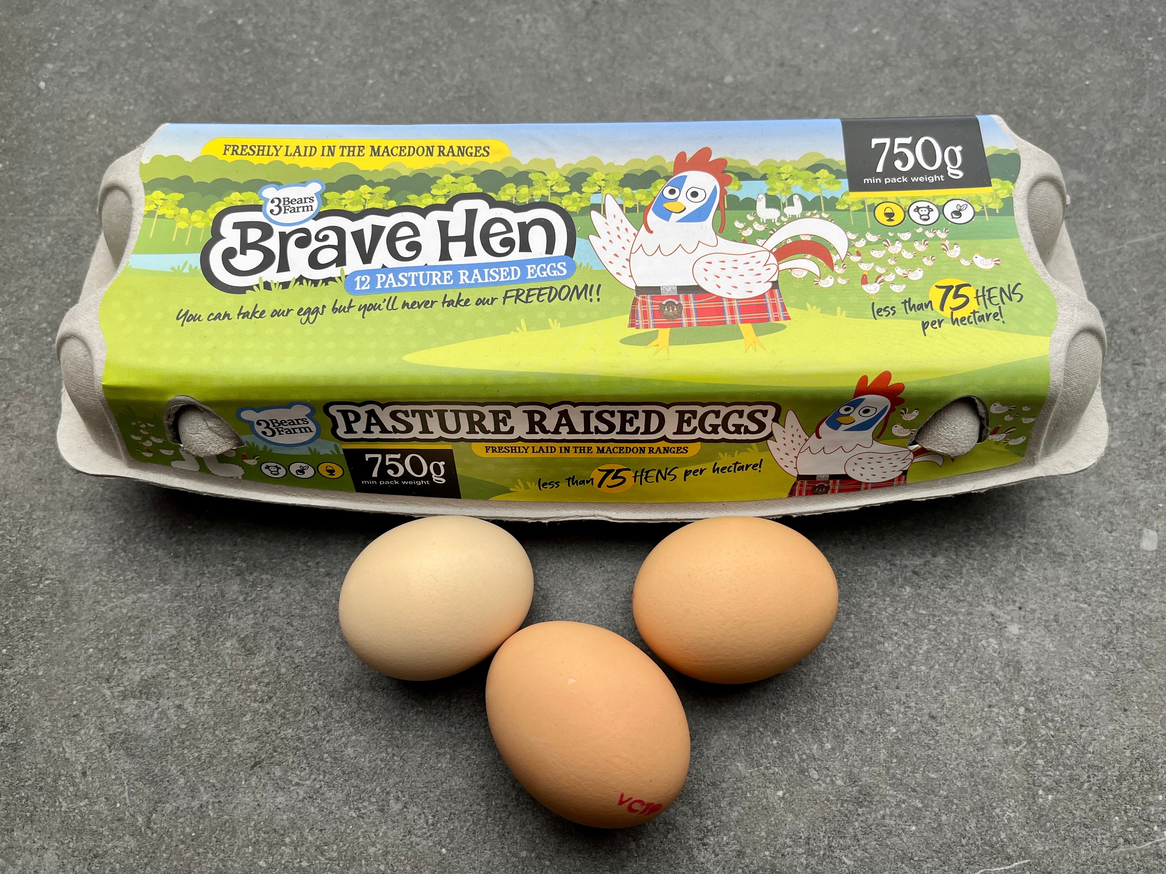 Brave Hen Pasture Raised Eggs 750 g